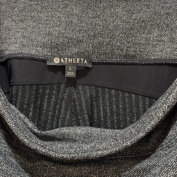 Athleta Herringbone Mercer Tight Black & White | size L - Picture 11 of 16